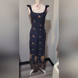Altar'd State Dark Blue Floral Jumpsuit